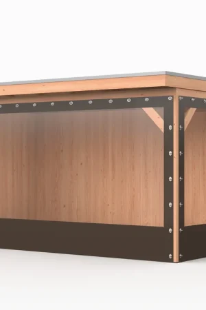 Finale Uitverkoop Verandazeil Wand 400 cm Taupe - voor 14 x 14 cm Staanders